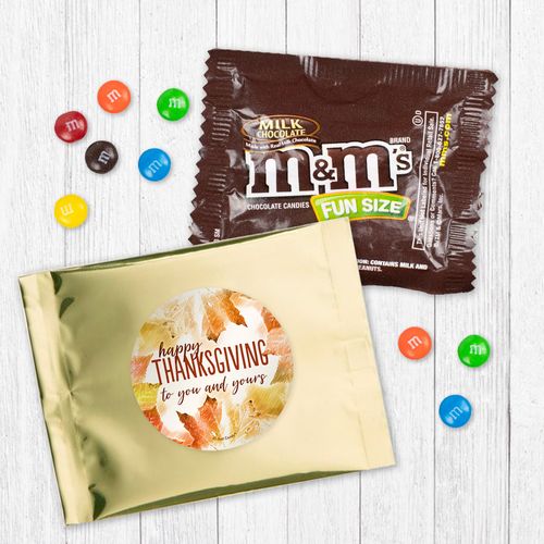 Personalized Thanksgiving Falling into Autumn Milk Chocolate M&Ms