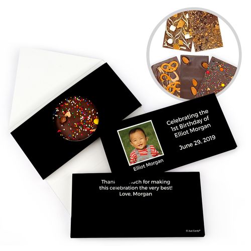 Personalized Birthday Photo & Message Gourmet Infused Belgian Chocolate Bars (3.5oz)