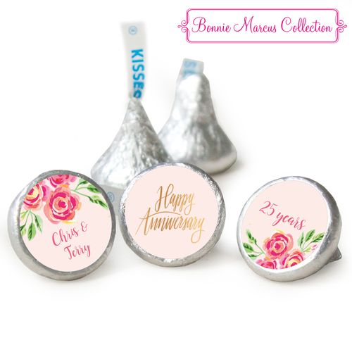 In the Pink Personalized Anniversary Stickers for Kisses Assembled Kisses