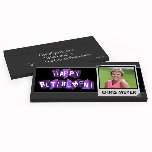 Deluxe Personalized Retirement Photo Hershey's Chocolate Bar in Gift Box