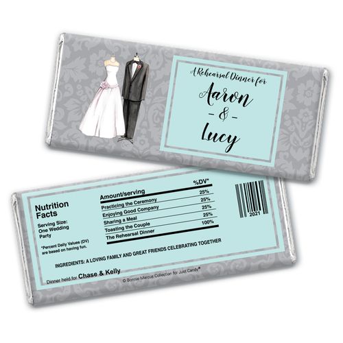 Bonnie Marcus Collection Personalized Chocolate Bar Wrappers Forever Together Rehearsal Dinner Chocolate and Wrapper