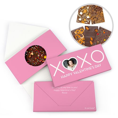 Personalized Valentine's Day XOXO Gourmet Infused Belgian Chocolate Bars (3.5oz)