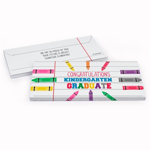 Deluxe Personalized Graduation Crayon Grad Chocolate Bar in Gift Box