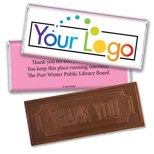 Personalized Business Add Your Logo Embossed Thank You Chocolate Bar