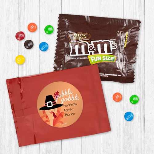 Personalized Thanksgiving Gobble Gobble Milk Chocolate M&Ms