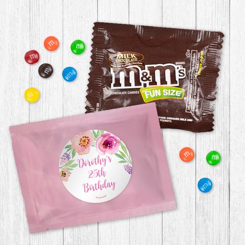 Personalized Bonnie Marcus Birthday Floral Embrace Milk Chocolate M&Ms