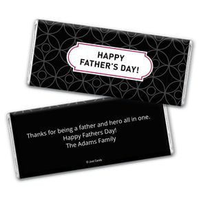 Personalized Father's Day Trellis Pattern Chocolate Bar Wrappers