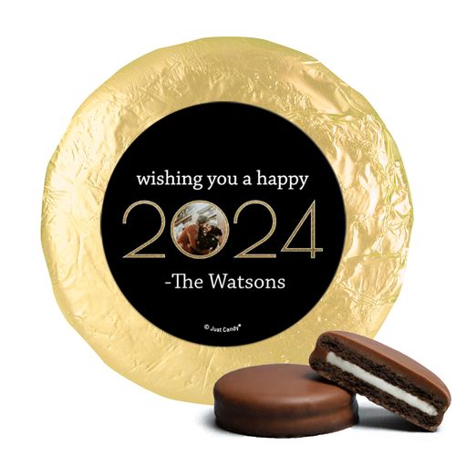 Personalized New Year's Eve Glitter Photo Milk Chocolate Covered Oreos