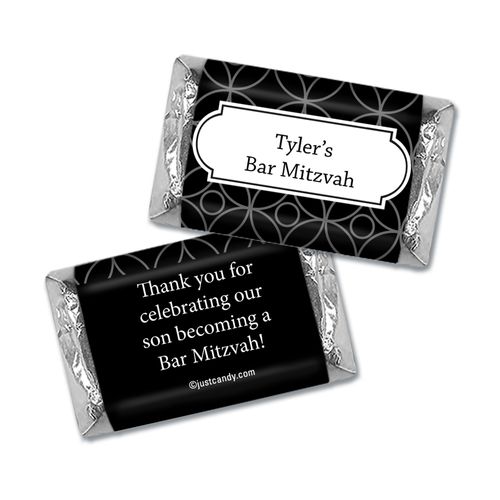 Bar Mitzvah Personalized Hershey's Miniatures Wrappers Place Cards