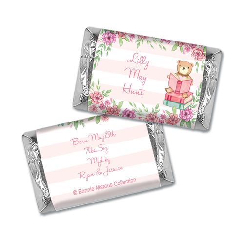 Bonnie Marcus Collection Personalized Mini Candy Bar Wrapper Birth Announcement Story Time Girl
