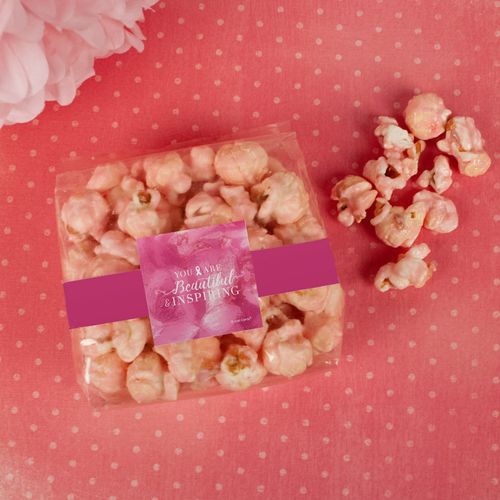Breast Cancer Awareness Inspiration Candy Coated Popcorn 3.5 oz Bags