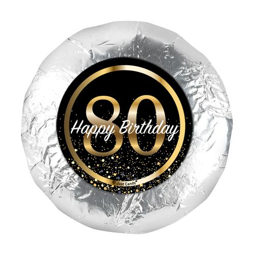 Milestone 80th Birthday 1.25" Sticker Elegant Birthday Bash (48 Stickers)