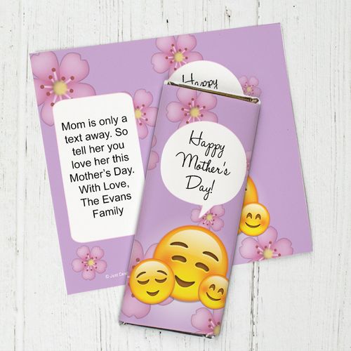 Personalized Mother's Day Emoji Chocolate Bar Wrappers