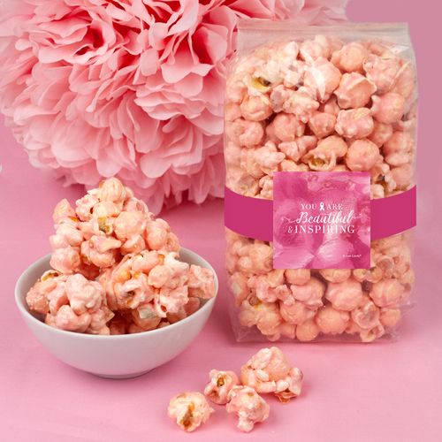 Breast Cancer Awareness Inspiration Candy Coated Popcorn 8 oz Bags