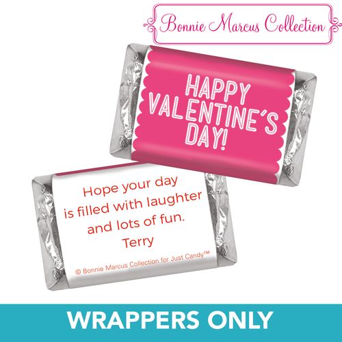 Bonnie Marcus Personalized Valentine's Day Pink Sweet Treat Mini Wrappers
