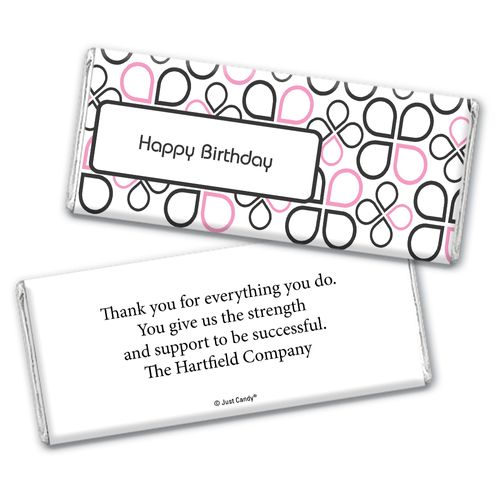 Birthday Personalized Chocolate Bar Wrappers Infinity Clover Pattern