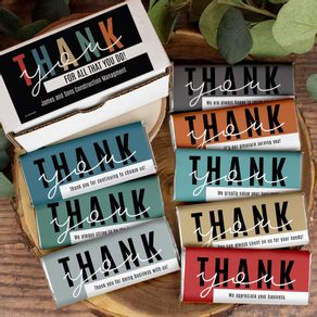 Personalized Thank You For All That You Do - Belgian Chocolate Bars Gift Box (8 Pack)