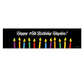 Personalized Birthday Candles 5 Ft. Banner