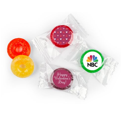 Personalized Valentine's Day Add Your Logo Hearts Life Savers 5 Flavor Hard Candy