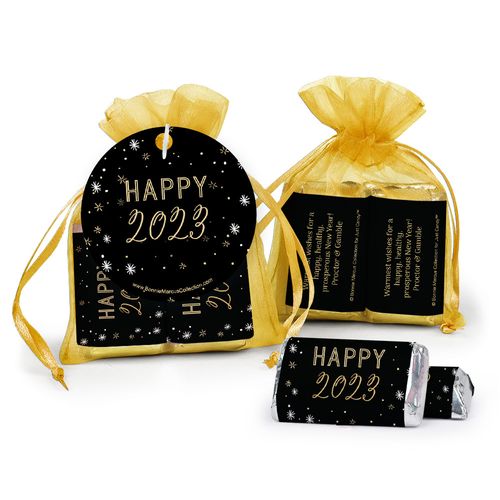 Bonnie Marcus New Year's Eve Party & Prosper Hershey's Miniatures in Organza Bags with Gift Tag