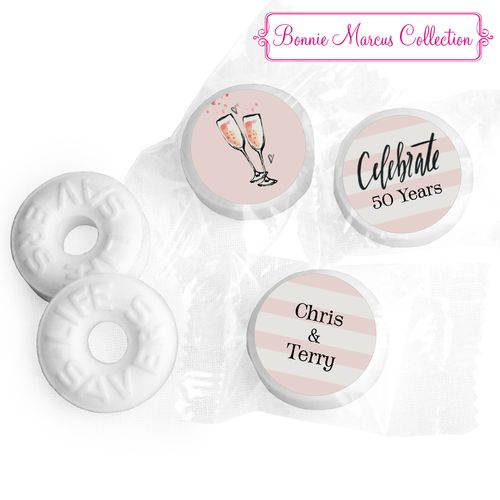 Bonnie Marcus Collection Cheers to the Years Anniversary Stickers - Custom Life Savers