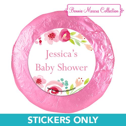 Personalized Bonnie Marcus Honey Wreath Baby Shower 1.25in Stickers (48 Stickers)