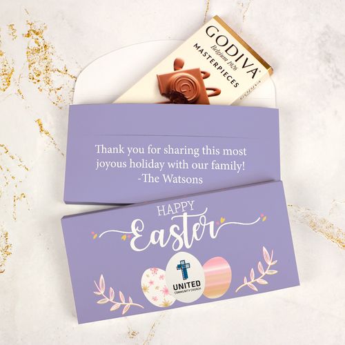 Deluxe Personalized Easter Egg Add Your Logo Godiva Chocolate Bar in Gift Box