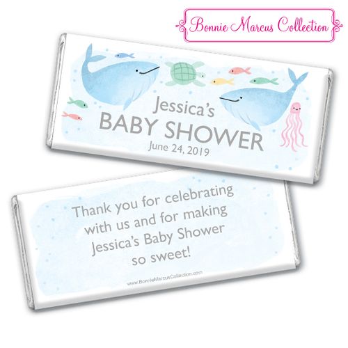 Personalized Bonnie Marcus Baby Shower Under the Sea Chocolate Bar & Wrapper