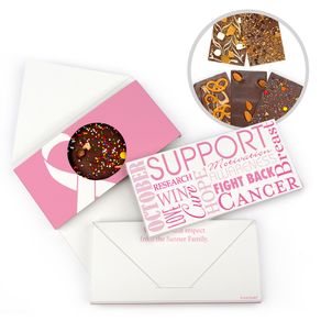 Personalized Breast Cancer Awareness Strength in Words Gourmet Infused Belgian Chocolate Bars (3.5oz)