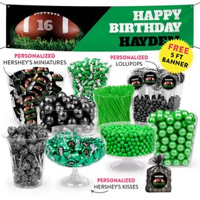 Personalized Birthday Touchdown Deluxe Candy Buffet