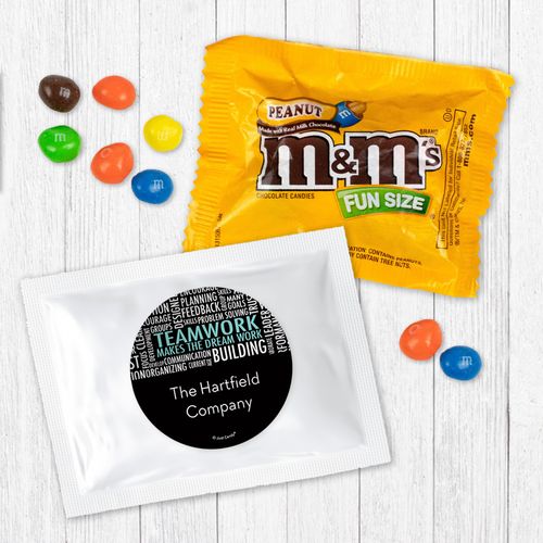 Personalized Teamwork Word Cloud Peanut M&Ms