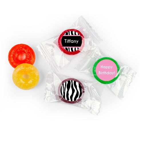 Birthday Personalized Life Savers 5 Flavor Hard Candy Zebra Then & Now