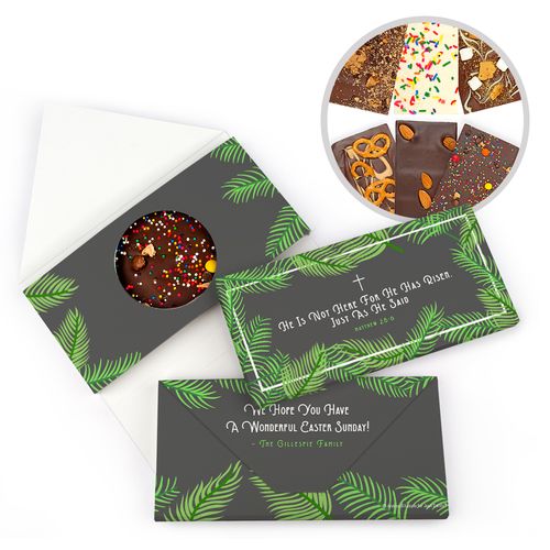 Personalized Easter Botanical Bible Verse Gourmet Infused Belgian Chocolate Bars (3.5oz)