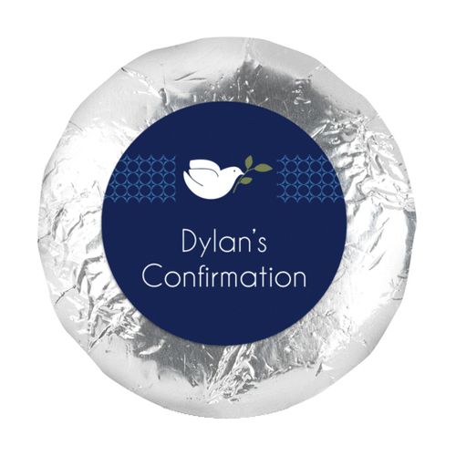 Confirmation 1.25" Sticker Peace Dove Navy Blue (48 Stickers)