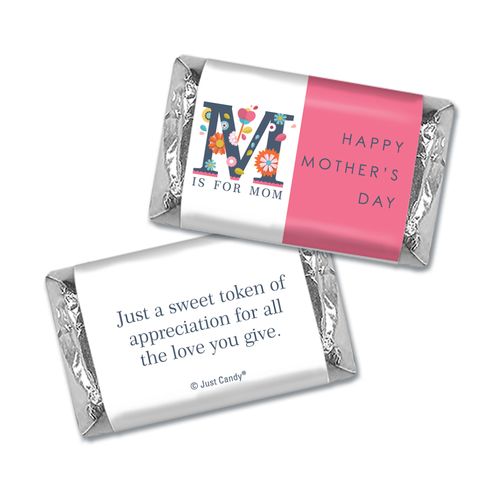 Personalized Mother's Day M is for Mom Hershey Miniature Wrappers Only