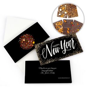 Personalized New Year's Bubbles Gourmet Infused Belgian Chocolate Bars (3.5oz)