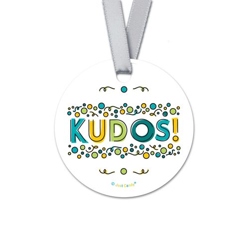 Personalized Round Thank You Kudos Favor Gift Tags (20 Pack)