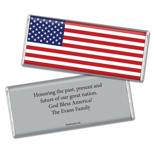 Personalized Patriotic Themed Chocolate Bar Patriotic American Flag