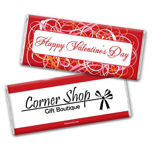 Valentine's Day Personalized Chocolate Bar Wrappers Swirrls