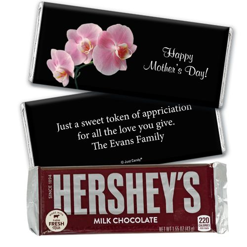 Mother's Day Personalized Hershey's Milk Chocolate Bar Watercolor Daylily