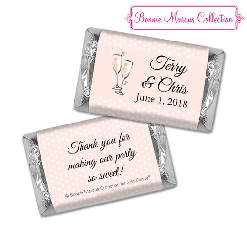 Personalized Bonnie Marcus Anniversary Pink Party Bubbly Hershey's Miniatures