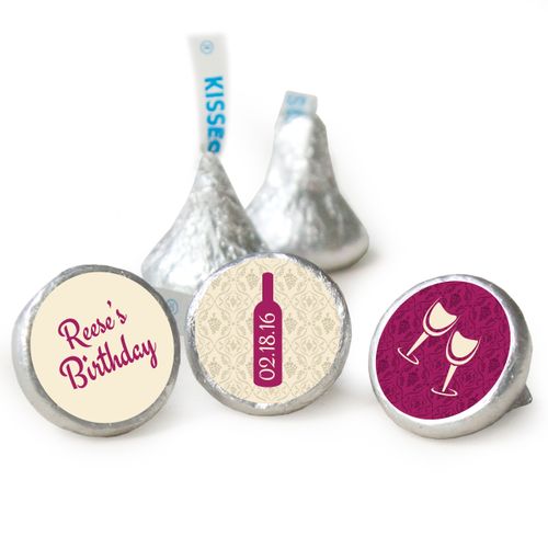 Birthday Chocolates - Cheers! Stickers - Kisses Candy Assembled Kisses
