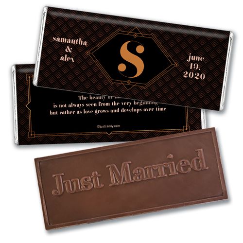 Personalized Wedding Loving Lace Embossed Chocolate Bar & Wrapper