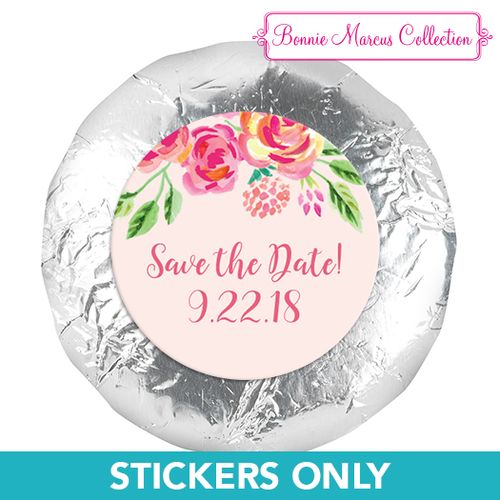 Bonnie Marcus Collection Wedding Save the Date Favors 1.25" Stickers (48 Stickers)