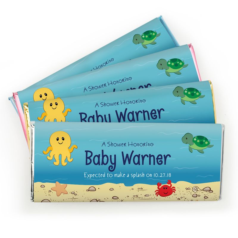 Baby Shower | Personalized Chocolate Bar Wrappers | Ocean Octopus Deep ...