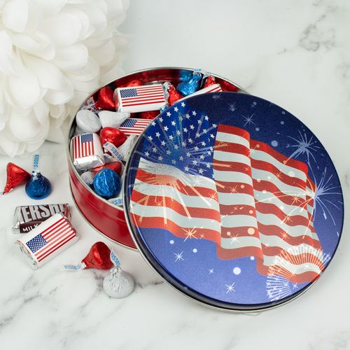 Independence Day Fireworks 1 lb Hershey's Mix Tin