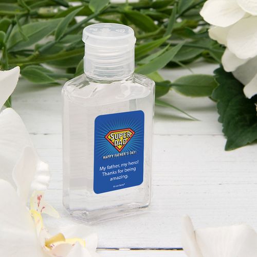 Personalized Father's Day Super Dad Hand Sanitizer 2 fl. Oz.