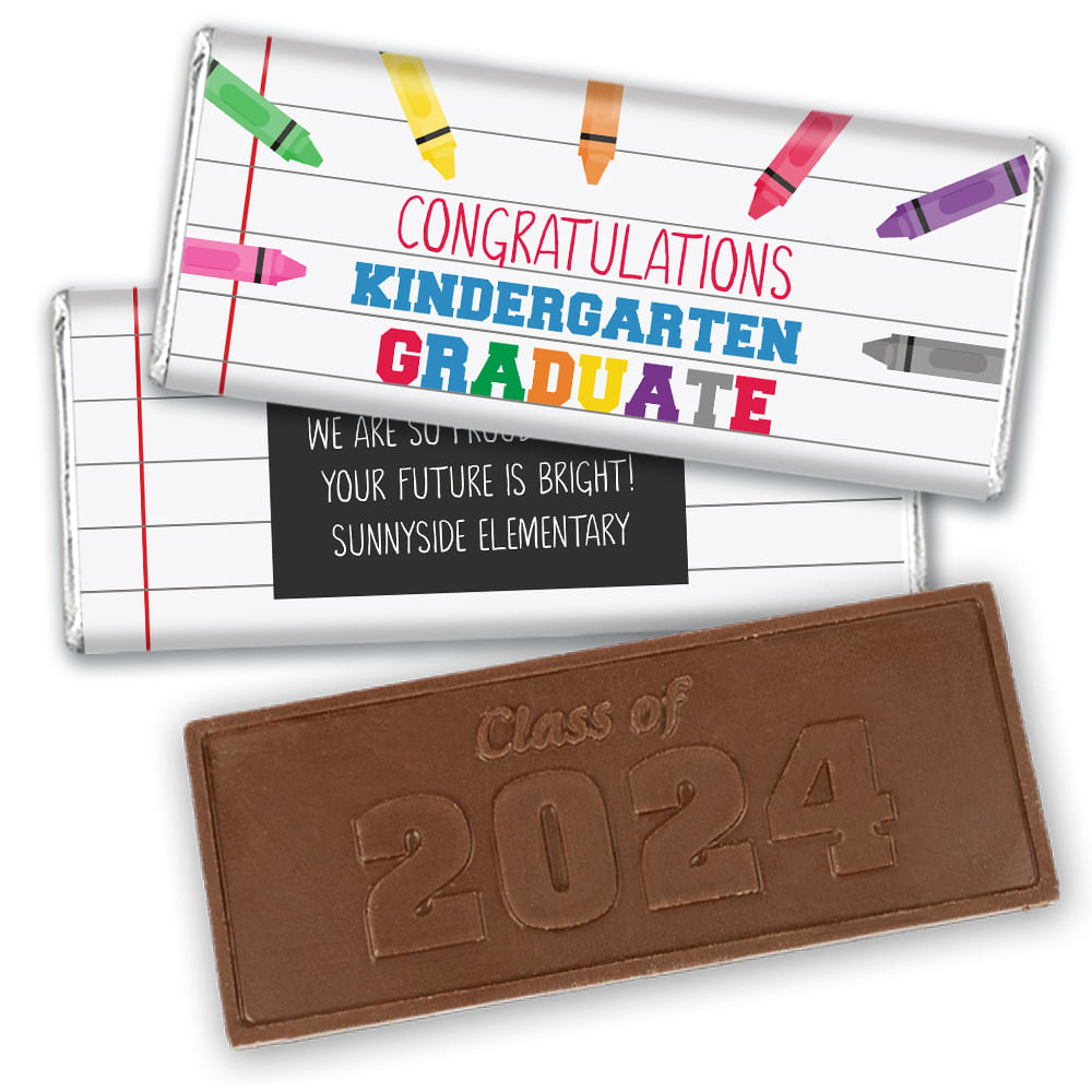 Graduation Personalized Embossed Chocolate Bar Crayon Grad 9537