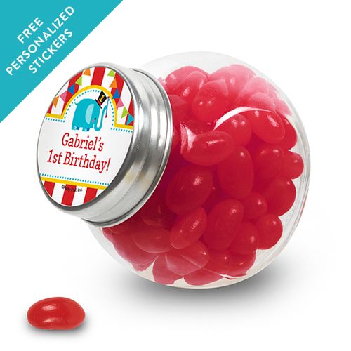 Birthday Personalized Mini Side Jar Circus 1st Birthday (24 Pack)