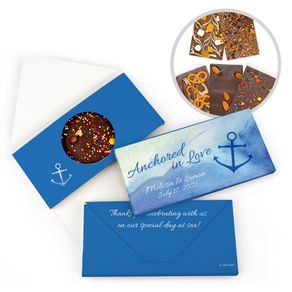 Personalized Wedding Anchored in Love Gourmet Infused Belgian Chocolate Bars (3.5oz)